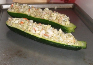Zucchini before the oven